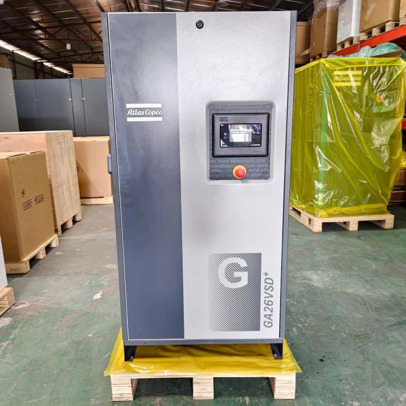 Kompresor Udara Atlas Copco Asli GA26 VSD + 26kW 35HP Variabel Kecepatan Minyak Injeksi Rotary Screw Kompresor Udara 13Bar
