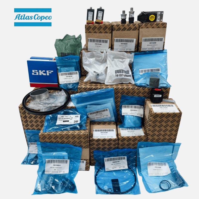 Suku Cadang Kompresor Udara Atlas Copco Asli Filter Oli Filter Udara Sensor Tekanan Solenoid Valve Filter Valve Kit Service