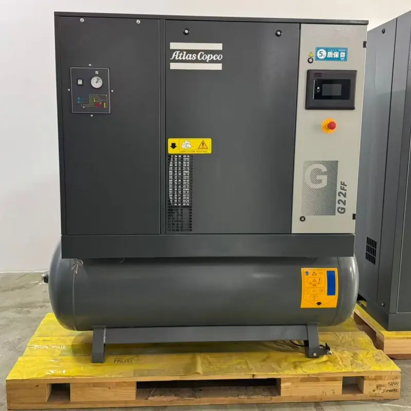 Atlas Copco G22FF 22kW 30HP Oil Injected Rotary Screw Air Compressor kanggo Industri Manufaktur