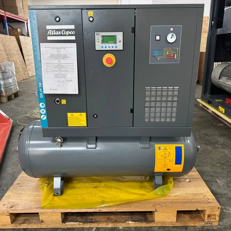Atlas Copco G5 FF Kompresor Screw Injeksi Minyak 5.5 kW 7.5 HP Pengering Terpadu Asli