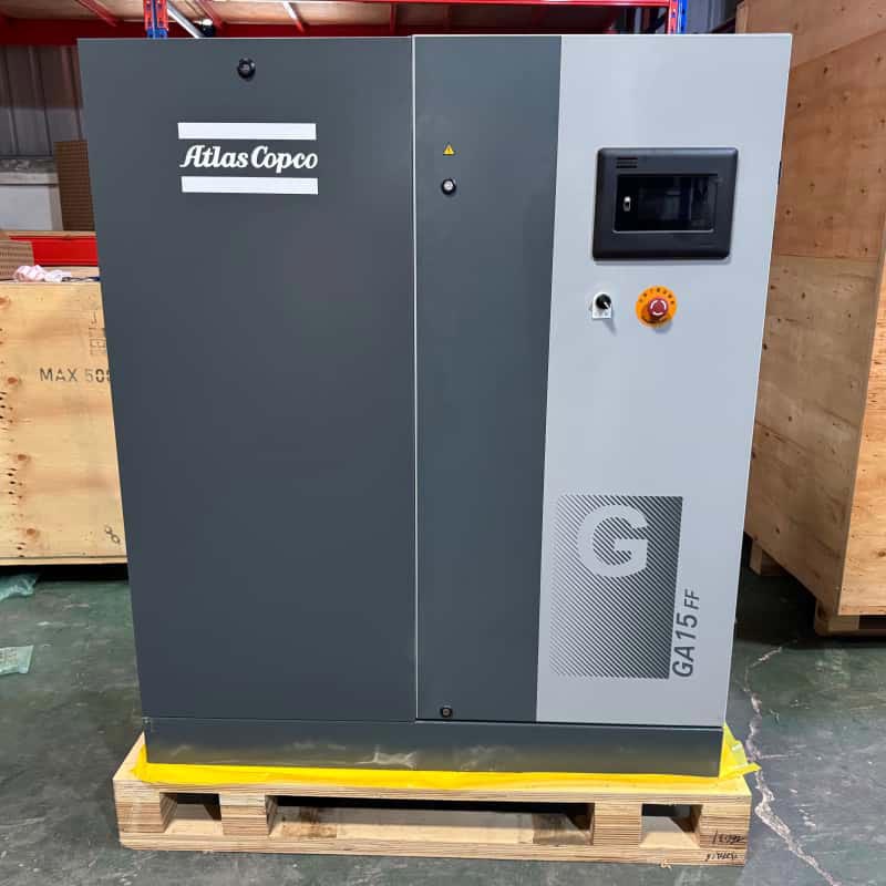 Atlas Copco GA15 FF 15kW Minyak Injeksi Rotary Screw Kompresor Udara Terpadu Pengering 7.5 13Bar