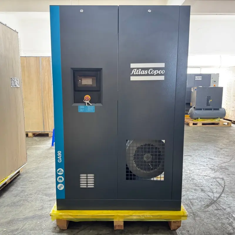 Atlas Copco GA90 90 kW 125 HP Oil Injected Rotary Screw Compressor Asli