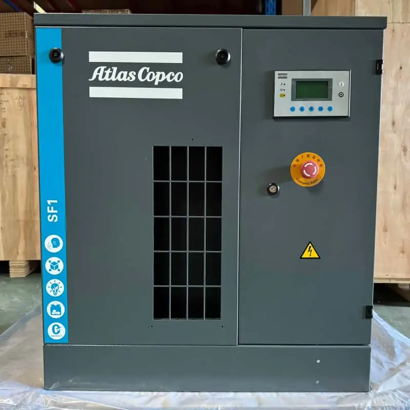 Atlas Copco SF1 Kompresor Udara Gulir Bebas Oli 15 kW 2HP Kelas 0 Bersertifikat Asli