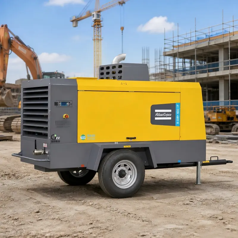 Atlas Copco X-Air+600-17 Kompresor Diesel Portabel 154kW Asli
